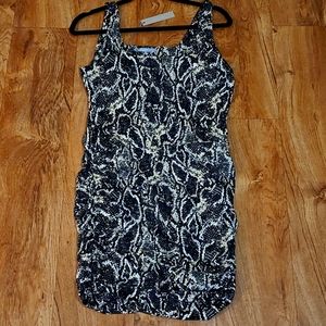 Tart super soft black & cream, python print dress